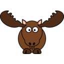 download Cartoon Moose clipart image with 0 hue color