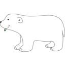 download Little Polar Bear clipart image with 180 hue color