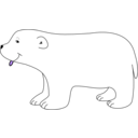 download Little Polar Bear clipart image with 315 hue color