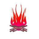 download Fire clipart image with 315 hue color