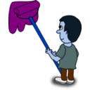 download Comic Characters House Painter clipart image with 180 hue color