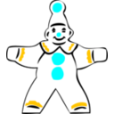 download Simple Clown Figure clipart image with 180 hue color