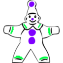 download Simple Clown Figure clipart image with 270 hue color
