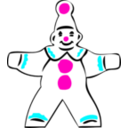 download Simple Clown Figure clipart image with 315 hue color