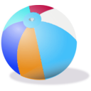 download Beach Ball clipart image with 180 hue color