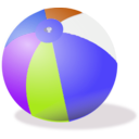 download Beach Ball clipart image with 225 hue color