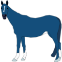 download Horse clipart image with 180 hue color