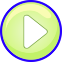download Blue Play Button With Focus clipart image with 225 hue color