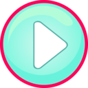 download Blue Play Button With Focus clipart image with 315 hue color