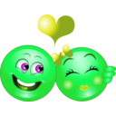 download Couple Smiley Emoticon clipart image with 90 hue color