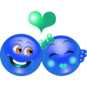 download Couple Smiley Emoticon clipart image with 180 hue color