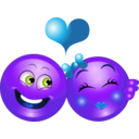 download Couple Smiley Emoticon clipart image with 225 hue color
