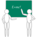 download People Near A Blackboard clipart image with 45 hue color