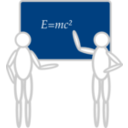 download People Near A Blackboard clipart image with 90 hue color