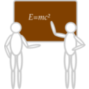 download People Near A Blackboard clipart image with 270 hue color