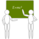 download People Near A Blackboard clipart image with 315 hue color