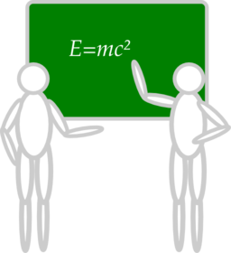 People Near A Blackboard