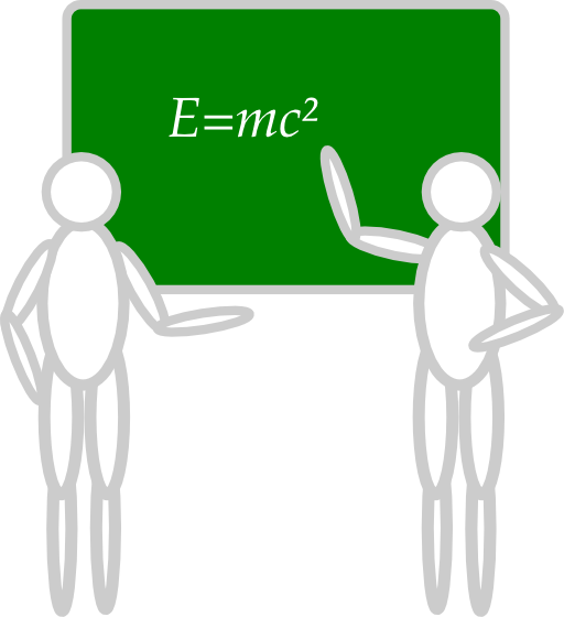 People Near A Blackboard