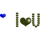 download Red Heart clipart image with 180 hue color