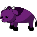 download Bison clipart image with 270 hue color