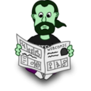 download Comic Characters Newspaper clipart image with 90 hue color