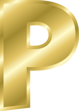 Effect Letters Alphabet Gold