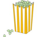 download Movie Popcorn Bag clipart image with 45 hue color