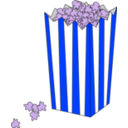 download Movie Popcorn Bag clipart image with 225 hue color