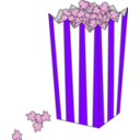 download Movie Popcorn Bag clipart image with 270 hue color