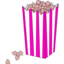 download Movie Popcorn Bag clipart image with 315 hue color