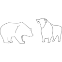 download Bull And Bear clipart image with 315 hue color