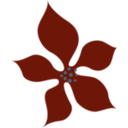 download Red Flower clipart image with 0 hue color