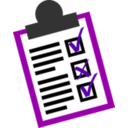 download To Do List clipart image with 270 hue color