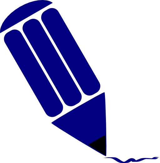Pencil Stylized Blue