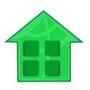 download Green Home clipart image with 45 hue color