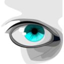 download Eye clipart image with 180 hue color