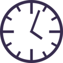 download Simple Clock clipart image with 45 hue color
