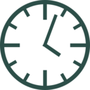 download Simple Clock clipart image with 315 hue color