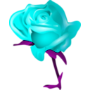 download Red Rose clipart image with 180 hue color