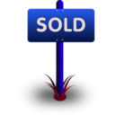 download Sold Sign clipart image with 225 hue color
