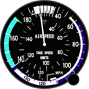 download True Airspeed Indicator clipart image with 135 hue color