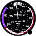 download True Airspeed Indicator clipart image with 225 hue color