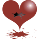 download Red Heart clipart image with 90 hue color