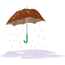 download Tattered Umbrella In Rain clipart image with 90 hue color