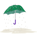 download Tattered Umbrella In Rain clipart image with 225 hue color