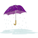 download Tattered Umbrella In Rain clipart image with 0 hue color