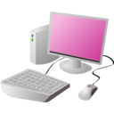 download Cartoon Computer And Desktop clipart image with 90 hue color