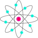 download Atom Model clipart image with 315 hue color