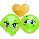 download Lovely Couple Smiley Emoticon clipart image with 45 hue color