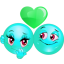 download Lovely Couple Smiley Emoticon clipart image with 135 hue color